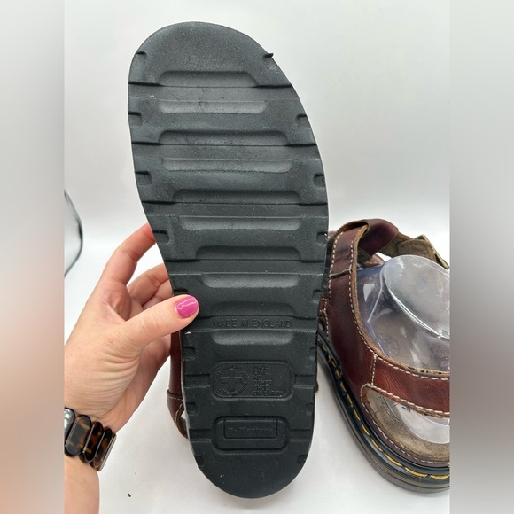 RARE MIE Vintage Dr Martens Fisherman Sandals 90s  Brown Leather  Mens 12 Y2K - Picture 15 of 17